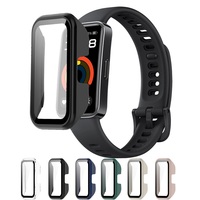 Funda protectora completa para HUAWEI Band 10/9/8 Carcasa dura de PC antiarañazos a prueba de golpes con protector de pantalla transparente HD
