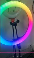 Support de téléphone à Led Rgb, 12 pouces, télécommande, 96w, miroir, maquillage, éclairage annulaire Rgb