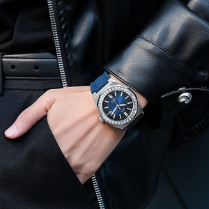 Haute qualité <span class=keywords><strong>Jacob</strong></span> hommes mouvement automatique <span class=keywords><strong>montre</strong></span>-bracelet mécanique classique Design décontracté caoutchouc à la mode Sport Style - Product Image 6