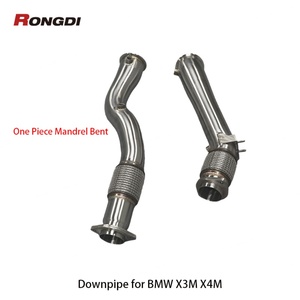 High Performance 304 Stainless Steel One Piece Mandrel Bent Exhaust Downpipe for BMW X3M X4M F97 F98 3.0T - Product Image 2
