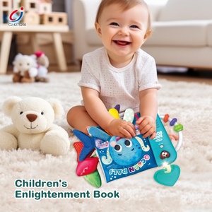 <span class=keywords><strong>Libri</strong></span> di stoffa in tessuto Chengji <span class=keywords><strong>montessori</strong></span> per bambini con luci educative per bambini, <span class=keywords><strong>libri</strong></span> di stoffa per attività sensoriali di animali oceanici - Product Image 2