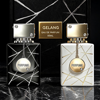 Flacon de parfum en verre de luxe unique, noir, 30 ml, 50 ml, flacon de parfum en verre 100 ml, flacon de parfum personnalisé avec emballage en boîte