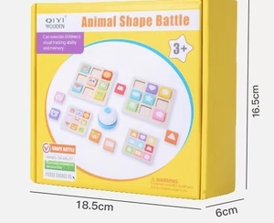Juguetes de Bloques de Formas Geométricas con Forma de Animales para Niños, Rompecabezas de Combinación de Formas, Juguetes Educativos Tempranos Montessori, Juguetes de Interacción Padres-Hijos - Product Image 6