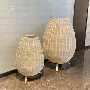 Lampe de sol multifonction en rotin tissé à la main, design artistique créatif, pour l'extérieur, le salon, le <span class=keywords><strong>jardin</strong></span> - Product Image 2