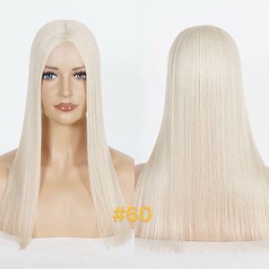 Vente en gros usine : Topper 3x5 mono noué à la main, blond avec mèches, en cheveux humains vierges non traités, postiche confortable pour l'été, pour cheveux clairsemés - Product Image 2