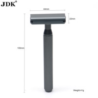 Rasoir de sécurité de luxe à double lame en aluminium CNC durable pour barbier
