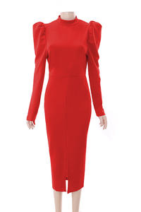 Dernière conception populaire de robe mince à manches longues robes élégantes pour femmes se vendent bien printemps - Product Image 3