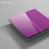 Interrupteur intelligent 2 voies avec panneau tactile en verre coloré et durable, grand panneau, design ultra-fin, type 86, 10A, IP20, 100000