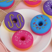 Jouets sensoriels en TPR souple en forme de donut Kawaii, décoration de fête sur le thème du donut