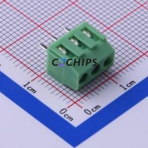 KF128L-3.5-3P Screw Terminal Block Through hole Component (THT),P=3.5mm Connector 1x3P 3.5mm Green Through Hole - Product Image 1