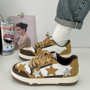 <span class=keywords><strong>Scarpe</strong></span> <span class=keywords><strong>da</strong></span> Donna alla Moda in PU <span class=keywords><strong>con</strong></span> Lacci e Patchwork, Sneakers Casual in Tela Stile <span class=keywords><strong>Tennis</strong></span> per Passeggio - Product Image 2