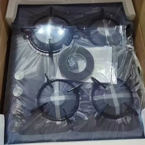 Estufa de gas Kabor de 36 pulgadas con panel de cristal negro, cuatro quemadores, empotrable para uso doméstico - Product Image 2