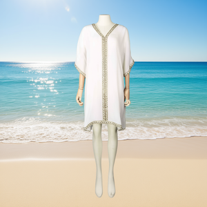 HDJ Women's Summer Beach Cover-up Dress Casual Swimwear Tunic Bathing Suit <b>Sarong</b> W21054-37 - Product Image 1