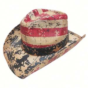 Sombrero de Vaquero de Papel Ecológico para Verano, Estilo Americano, Rígido, Liso, para Unisex, Viajes, Aire Libre, Casual - Product Image 6
