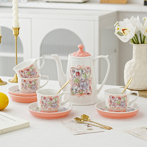 Dancing ELF loạt hiện đại Antique Sứ lưu niệm Hộp Quà Tặng thiết lập bao gồm cup saucer cốc cà phê nước ấm đun nước - Product Image 2