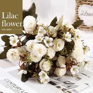 Ingrosso <span class=keywords><strong>fiori</strong></span> artificiali decorazione <span class=keywords><strong>lilla</strong></span> matrimonio matrimonio strada decorazione casa soggiorno decorazione fiore artificiale - Product Image 2