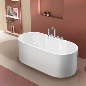 Baignoire autoportante moderne en acrylique, personnalisée, <span class=keywords><strong>avec</strong></span> thermostat intelligent, chauffage intégré et massage à bulles, directement de l'usine - Product Image 3
