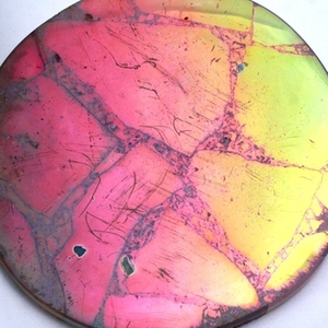 Colourful <b>Agate</b> Stone <b>Coaster</b> Slice 4 Inch Pink Handmade Home Decor From India - Product Image 4