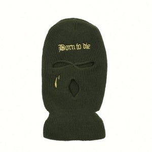 Nouveau bonnet personnalisé avec logo, produits d'hiver, casquette à trois trous pour le ski, pour adultes hommes et femmes, cagoule tricotée à 3 trous, vente en gros - Product Image 6