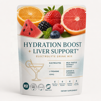 Poudre d'hydratation électrolytique naturelle faible en glucides OEM, saveur citron-lime, mélange de boisson à hydratation rapide pour l'énergie et les performances