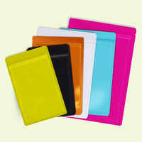 Sac en plastique imprimé noir mat, pochette debout, emballage en papier d'aluminium, sac à fermeture éclair, sacs alimentaires de stockage en Mylar