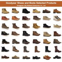 Goodyear hommes hiver bout carré Chukka bottes hauteur de la cheville désert occidental à lacets doublure en cuir véritable EVA hauteur augmentant