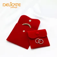 Фабричный логотип на заказ, красная бархатная сумка с пряжкой, оптовая продажа, креативные легкие Роскошные ювелирные кольца, ювелирные мешочки
