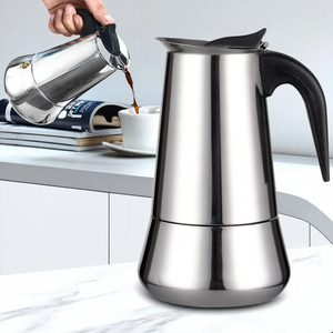 Classique En Acier Inoxydable 600ml Bar <span class=keywords><strong>Percolateur</strong></span> Bureau Famille Machine À Café Cappuccino Octogonal Moka Latte Pot Espresso Maker - Product Image 2