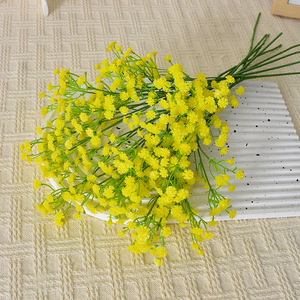 Fleur artificielle Gypsophile 42cm en caoutchouc souple réaliste pour décorations de mariage et bouquets - Product Image 4