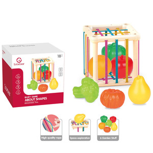 Cubo de actividades de dibujos animados para niños, juguete educativo sensorial para bebés, juego de clasificación de formas para niños pequeños - Product Image 4