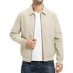 Chaqueta Ligera con Cremallera para Hombre, Tallas Grandes, Estilo Urbano Vintage, Ropa de Moda para Exteriores, por Fabricante de Ropa Teñida Lisa - Product Image 3