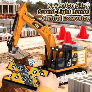 Nouvelle mini-excavatrice RC en alliage JJRC HG4-301, modèle de simulation électrique avec système sonore et lumineux, jouet télécommandé, cadeau - Product Image 6