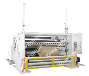 Double bottom drum rollers rewinder machine Jumbo roll Kraft Paper Slitting Machine with High speed 600m/min