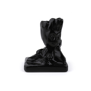 HZ - Cristal Natural en Oferta, Obsidiana Negra, Tallado de Groot de Guardianes de la Galaxia para Decoración - Product Image 1