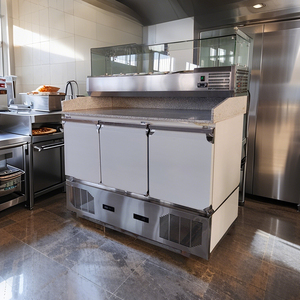 Chuyên nghiệp thép không gỉ Đá Cẩm Thạch Đầu Bánh <span class=keywords><strong>Pizza</strong></span> chuẩn bị bảng/bánh <span class=keywords><strong>pizza</strong></span> hiển thị tủ đông với làm mát trực tiếp lạnh bánh <span class=keywords><strong>pizza</strong></span> truy cập - Product Image 5