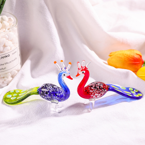 Figura Decorativa de Cristal Hecha a Mano, Realista, de un Pavo Real, para Decoración del Hogar, Regalo para el Día de la Madre o San Valentín - Product Image 5