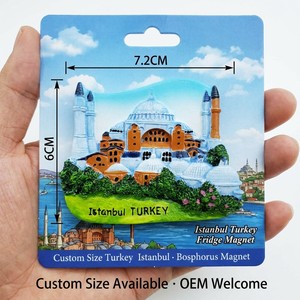 Magnete per Frigorifero Personalizzato in Resina 3D della Cappella di Santa Sofia di <span class=keywords><strong>Istanbul</strong></span>, Souvenir Turistico, Regalo, Vendita all'Ingrosso OEM - Product Image 4