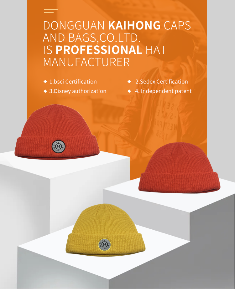 Sewingman Premium Itchfree Blended Merino Wool Custom Cuffed Rib Knit Lana Crochet Gorros