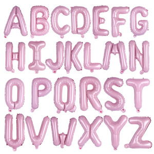 Globos de Letras de Aluminio de 16 Pulgadas en Rosa Perla, Azul Caramelo, Rosa Claro, Rosa Antiguo, Azul Bebé, Letras de la A a la Z, Decoración para Fiestas - Product Image 2