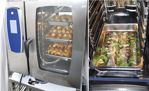 Thương mại bánh mì nướng gà 20 khay đối lưu sử dụng tự làm sạch gas điện hấp Combo Combi lò Tabletop với hơi nước - Product Image 6