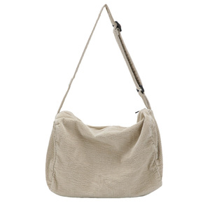 Bolsa de Compras de Hombro de Pana con Logotipo Personalizado Impreso, Nueva Oferta al por Mayor - Product Image 2