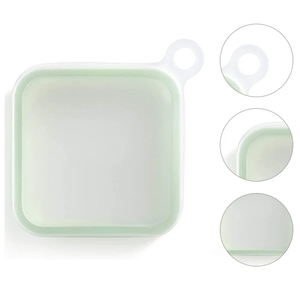 Portable Silicone Sandwich Toast Bento <b>Box</b> With Handle Food Container Snack <b>Box</b> Student Office Worker <b>Lunch</b> <b>Box</b> - Product Image 2
