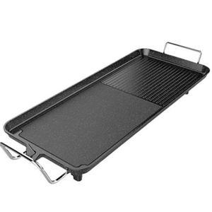 Large Electric BBQ <strong>Grill</strong> <strong>Pan</strong> Tabletop <strong>Grill</strong> for Family Electric Teppanyaki Table <strong>Grill</strong> Induction Griddle BBQ Hot Plate Barbecu - Product Image 5
