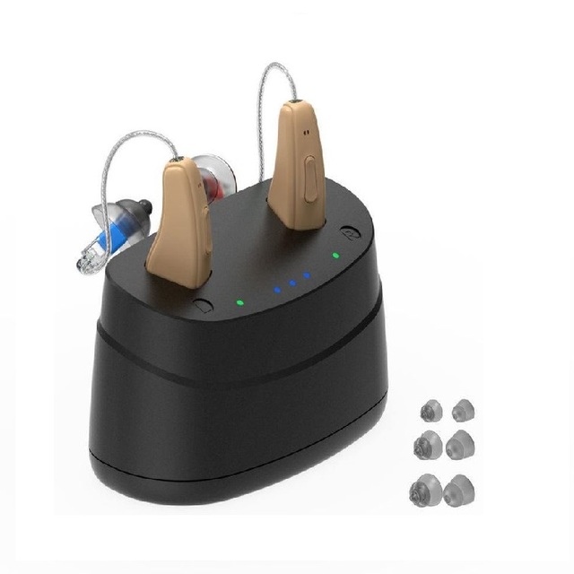 Professional Rechargeable Digital Hearing Aid Elderly Sound Amplifier 16 Channels Noise Reduction 5 Levels Adjustment Deafness