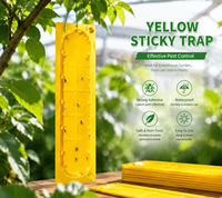 Piège à insectes collant jaune en plastique rigide 22*5cm, non toxique, à forte adhérence, pour la vente en gros agricole