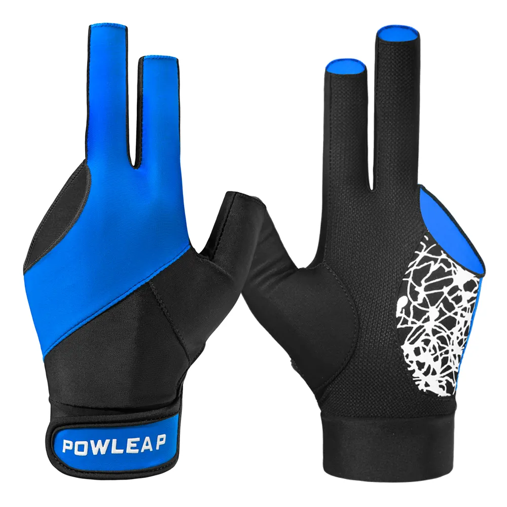 Синий дизайн, перчатка для снукера, гибкие фитинги для бильярдного кия, держатели для стрельбы, перчатки для бильярда