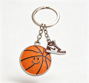 Basketball Shoe Metal Key Chain Enamel <b>Keyring</b> Sports Souvenir Bag <b>Charm</b> - Product Image 3