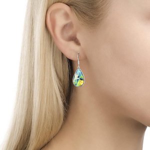 Orecchini pendenti a forma di colibrì da sogno per donna, regalo artistico e unico, gioielli alla moda - Product Image 2