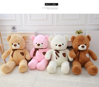 Nouvel Ours en Peluche Géant Personnalisé pour la Saint-Valentin, Adorable Ours en Peluche avec Ruban, Jouet en Peluche Cadeau