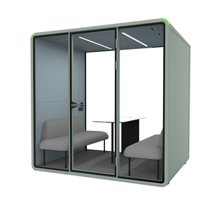 <b>Soundproof</b> Team Discussion Booth 4 Seater Office Pod For Open Plan Workplace - Product Image 6